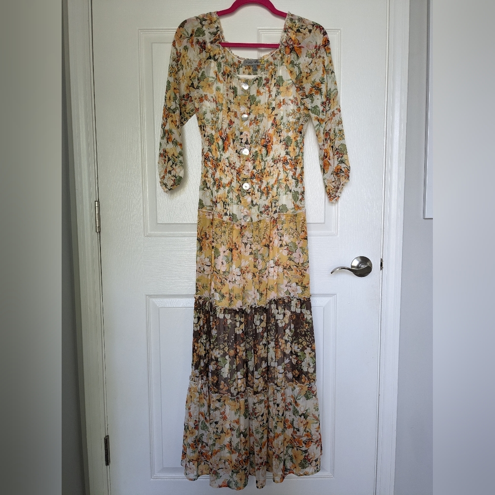 Figueroa and Flower Floral Maxi Dress Size S